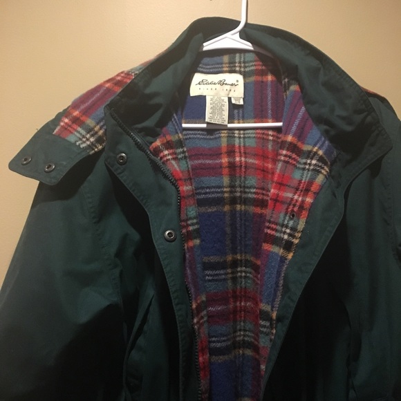 Eddie Bauer Forrest Green Plaid Womens 